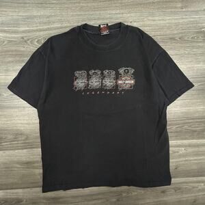 Vintage Harley Davidson Shirt Mens XL Black Legendary Engines Milwaukee 90s USA